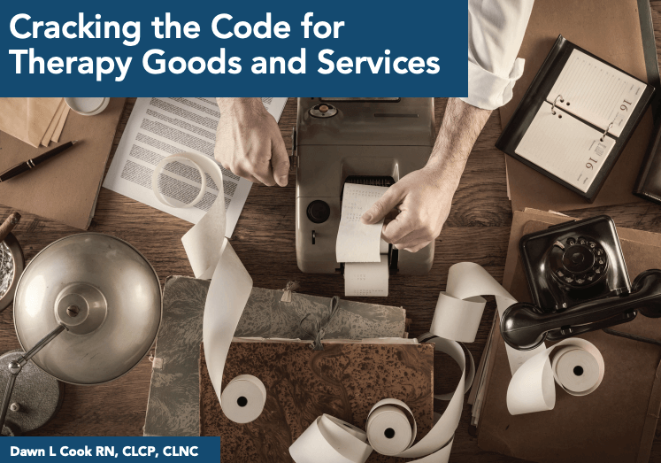 Cracking the Code for Therapy Goods and Services